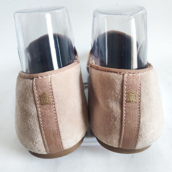 Birdies The Starling Boho Preppy 9.5 Latte Suede Loafers Flats Nuetral Camel Tan - Picture 6 of 10